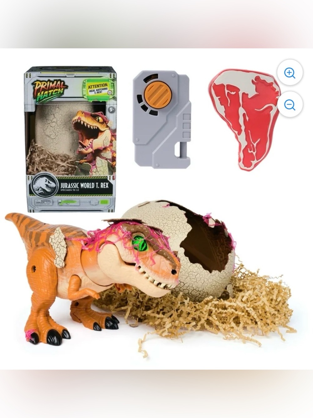 Jurassic World Primal Hatch T-Rex, Interactive Dinosaur Toy